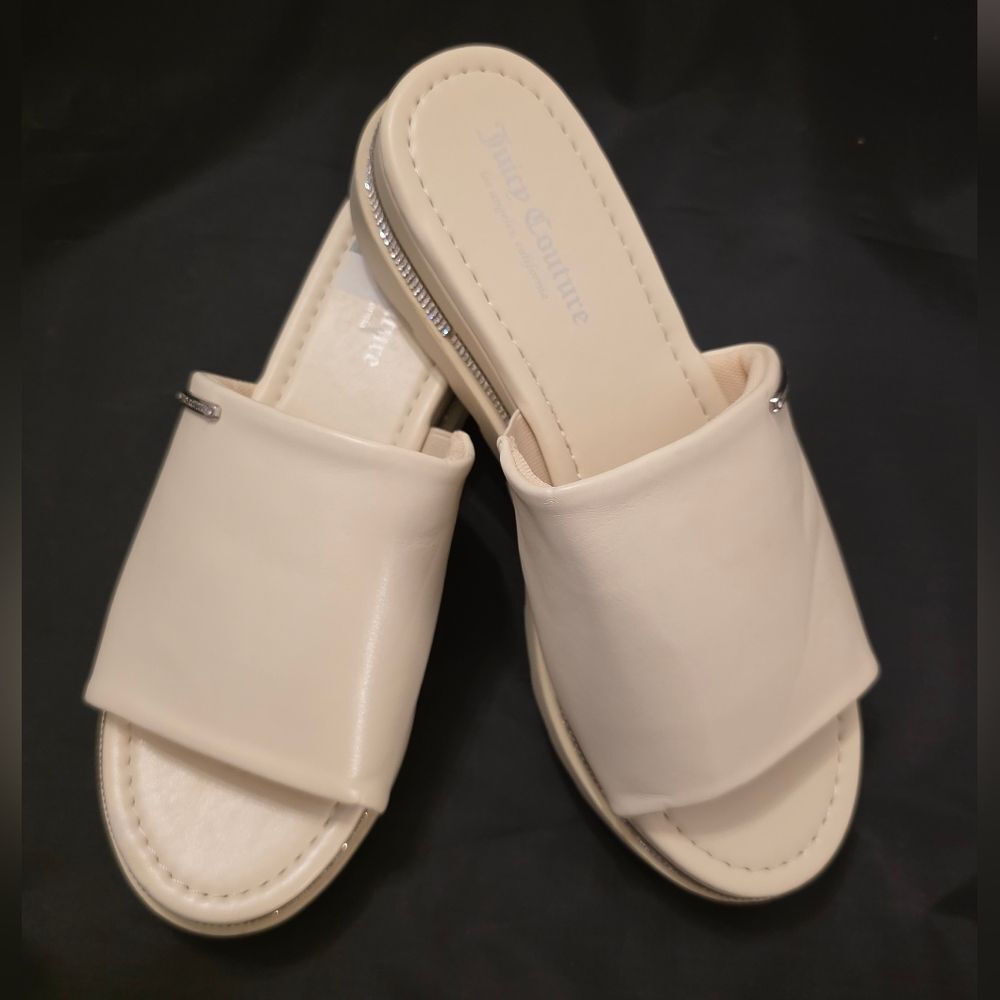 BRAND NEW JUICY COUTURE OPEN TOE RHINESTONE PLATFORM SANDALS R3